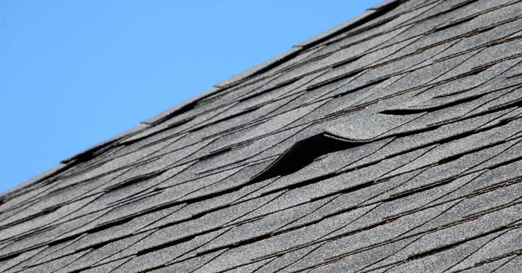 Roof shingles peeling